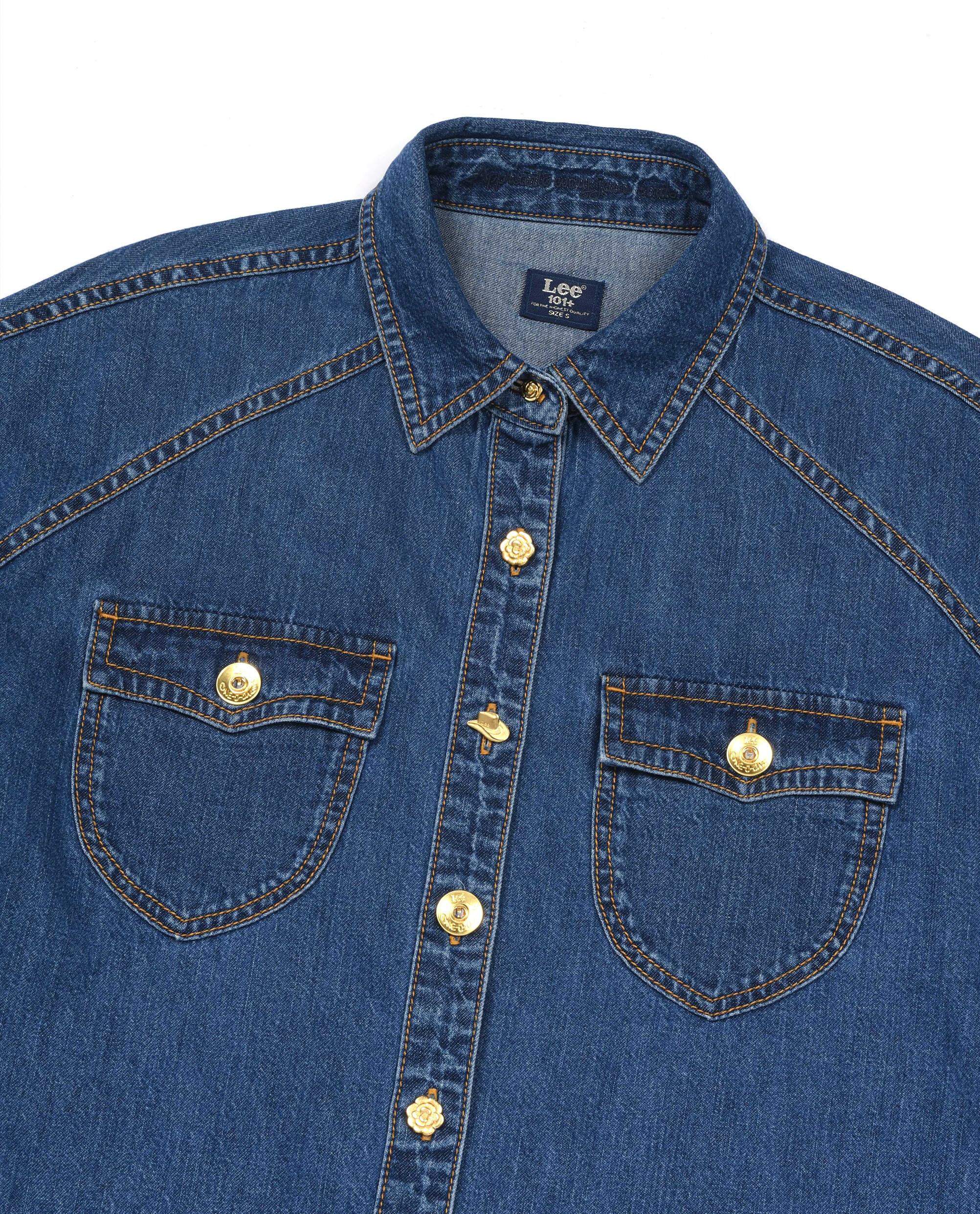 Vintage Washed Denim Chest Pocket Shirt